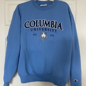 Champion Embroidered Columbia University Crew Neck Sweatshirt